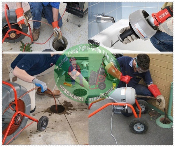 Th&ocirc;ng cống nghẹt bằng m&aacute;y n&eacute;n kh&iacute;